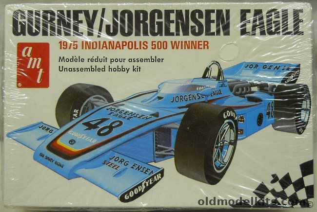 AMT 1/25 Gurney Jorgensen Eagle 1975 Indianapolis 500 Winner, T255 plastic model kit